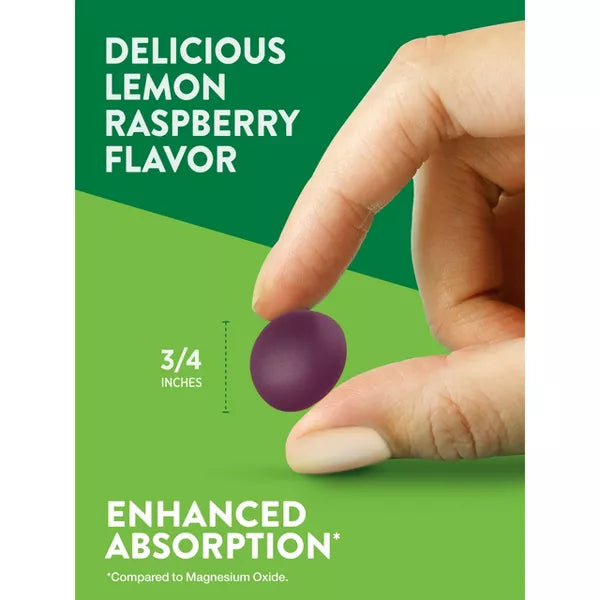 Nature's Truth Magnesium Gummies | 200mg | 60 Count | Lemon Raspberry Flavor