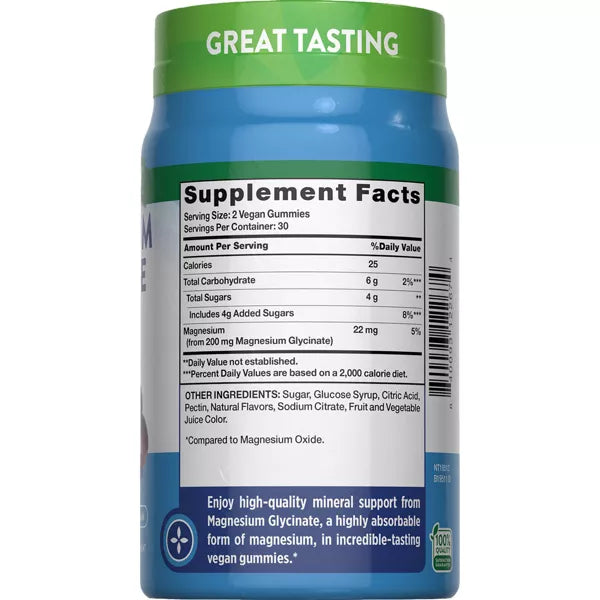 Nature's Truth Magnesium Glycinate Gummies, 60 CT