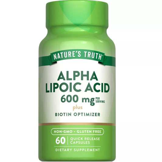 Nature's Truth Alpha Lipoic Acid 600mg | 60 Capsules