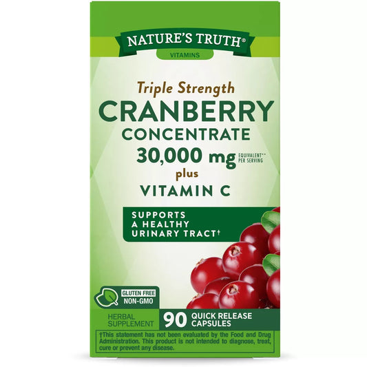 Nature's Truth Cranberry 30,000 mg + Vitamin C | 90 Capsules