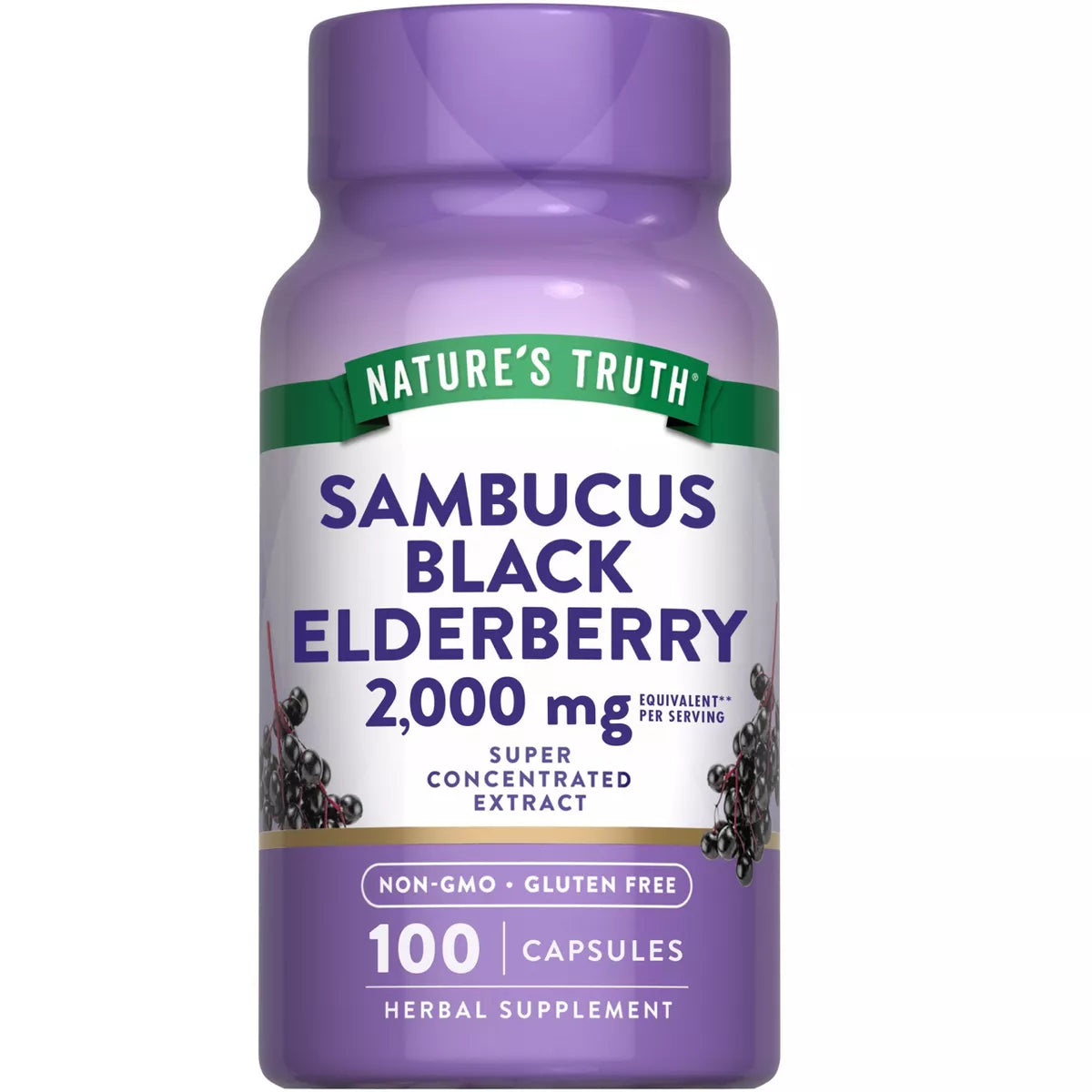 Nature's Truth Sambucus Black Elderberry | 100 Capsules