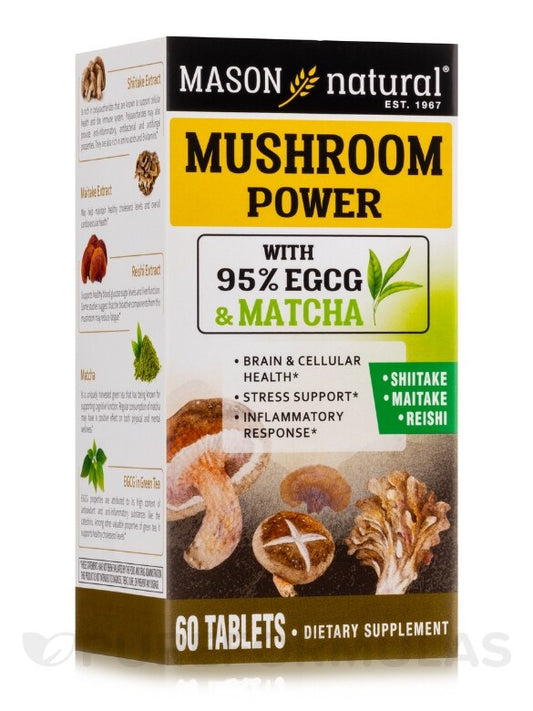 Mushroom Power with 95% EGCG & Matcha - 60 Tablets