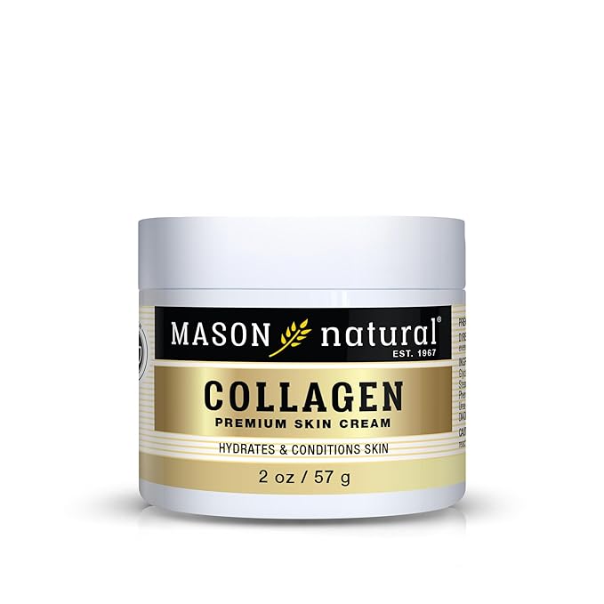 MASON NATURAL Collagen Premium Skin Cream, Women’s Anti-Aging Face & Body Daily Moisturizer for Hydration & Firmness, Pear Scent, 2 oz