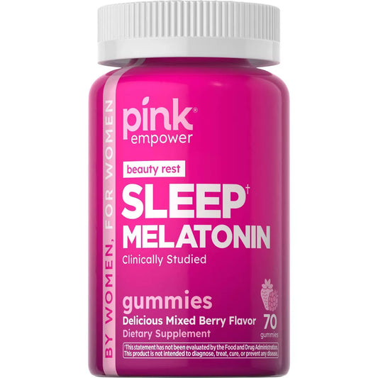 Melatonin 10mg Gummies | 70 Count | Vegan, Non-GMO & Gluten Free | by PINK