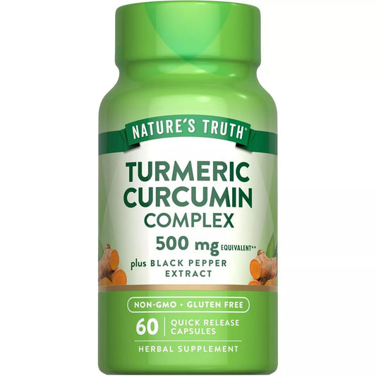 Nature's Truth Turmeric Curcumin with Black Pepper Extract | 500mg | 60 Capsules